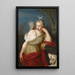 Diane, jaktgudinna, lutad mot ett träd - Pietro Rotari — inramlat konstverk på väggen