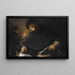 Saint Dominique et le Diable - Pietro della Vecchia — inramlat konstverk på väggen