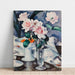 Reproduktion av målningen Pink Roses in a Glass Vase - Samuel John Peploe