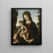 La Vierge à l'Enfant Jésus et saint Jean - Pinturicchio — inramlat konstverk på väggen