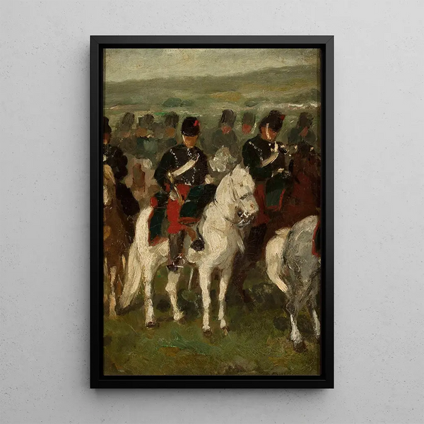 Cavalerie - Piotr Michałowski — inramlat konstverk på väggen