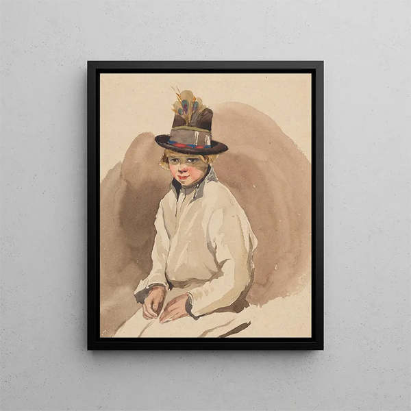 Piotr Michaowski - Study of a village boy.webp