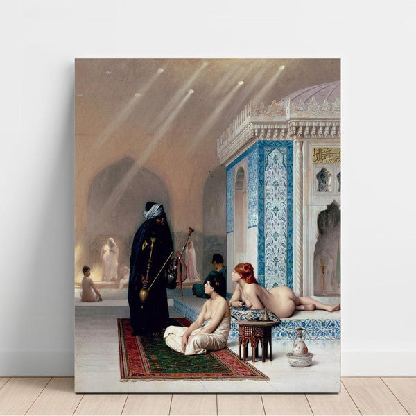 Reproduktion av målningen av pool i ett harem - Jean-Léon Gérôme