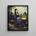 Dame i violett - Pál Szinyei Merse — inramlat konstverk på väggen