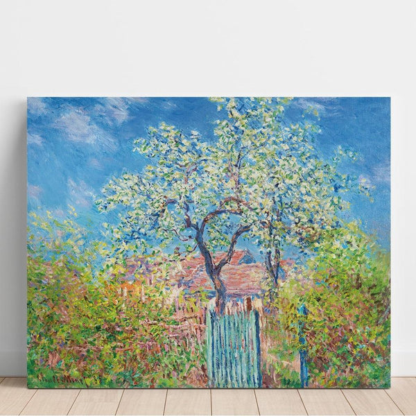 Reproduktion av målningen Poirier en Fleurs - Claude Monet