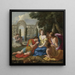 Polyphile och Polia tillsammans med nymfer på ön Cythera - Eustache Le Sueur — inramlat konstverk på väggen