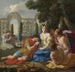 Polyphile och Polia tillsammans med nymfer på ön Cythera - Eustache Le Sueur — vy av konstverket