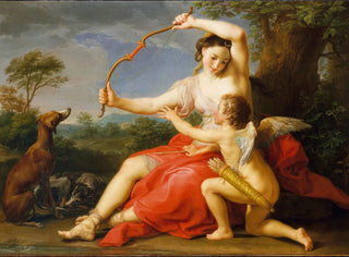 Diane och Cupidon - Pompeo Batoni — vy av konstverket