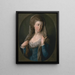 Porträtt av en kvinna traditionellt identifierad som Margaret Stuart Lady Hippisley - Pompeo Batoni — inramlat konstverk på väggen