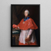 Portrait av kardinal Jean-François Joseph de Rochechouart - Pompeo Batoni — inramlat konstverk på väggen