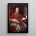 Portrait du pape Pie VI, Giovanni Angelo Braschi - Pompeo Batoni — inramlat konstverk på väggen