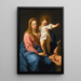 La Vierge à l'Enfant avec le petit Saint Jean-Baptiste - Pompeo Batoni — inramlat konstverk på väggen