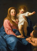 La Vierge à l'Enfant avec le petit Saint Jean-Baptiste - Pompeo Batoni — vy av konstverket