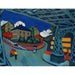 Reproduktion av målningen av järnvägsbron över Löbtauer-gatan i Dresden - Ernst Ludwig Kirchner