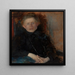 Portrait av Anna Saryusz Zaleska circa 1880, efter 1863, konstnär - Olga Boznanska — inramlat konstverk på väggen