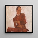 Portrait av Arthur Roessler - Egon Schiele — inramlat konstverk på väggen
