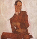 Portrait av Arthur Roessler - Egon Schiele — vy av konstverket