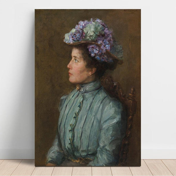 Reproduktion av målningen av porträttet av Elisabeth Sophia Maria (Betsy) Cavalini - Piet Mondrian
