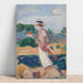 Reproduktion av målningen av porträttet av Irène i ett landskap - Henri Lebasque