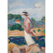 Reproduktion av målningen av porträttet av Irène i ett landskap - Henri Lebasque