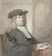 Porträtt av en man med en hatt och en grå peruk vänd mot höger, möjligen mellan 1720 och 1792 - Aert Schouman — vy av konstverket