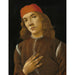 Reproduktion av målningen Porträtt av en ung - Sandro Botticelli