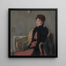 Portrait av en kvinna - Edmond François Aman-Jean — inramlat konstverk på väggen