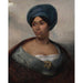 Reproduktion av målningen Porträtt av en kvinna med blå turban - Eugène Delacroix