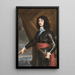 Reproduktion av målningen av porträtt av Karl II, kung av England av Philippe de Champaigne