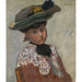Reproduktion av målningen Porträtt av ung kvinna eller hatt - Pierre Bonnard