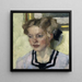 Portrait de Mina Hasch - Leo Putz — inramlat konstverk på väggen