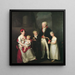 familjeporträtt av köpmannen från Lübeck Marc André Souchay 1759-1814, hans fru Cornelia 1765-1838 och deras barn - Friedrich Carl Gröger — inramlat konstverk på väggen