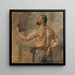 Portrait av skulptören Friedrich - Lovis Corinth — inramlat konstverk på väggen