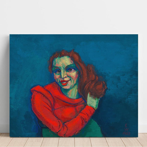 Portrait féminin - Karl Wiener | Reproduction Tableau Décoration murale affiche copie