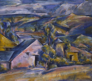 Les Collines - Preston Dickinson — vy av konstverket
