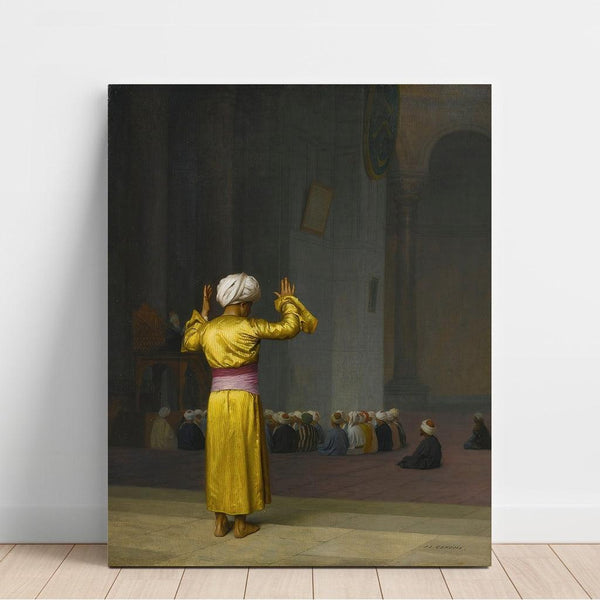 Reproduktion av målningen Bön i moskén - Jean-Léon Gérôme