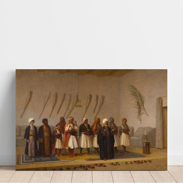 Reproduktion av målningen Bön i husen hos chef Arnaut - Jean-Léon Gérôme