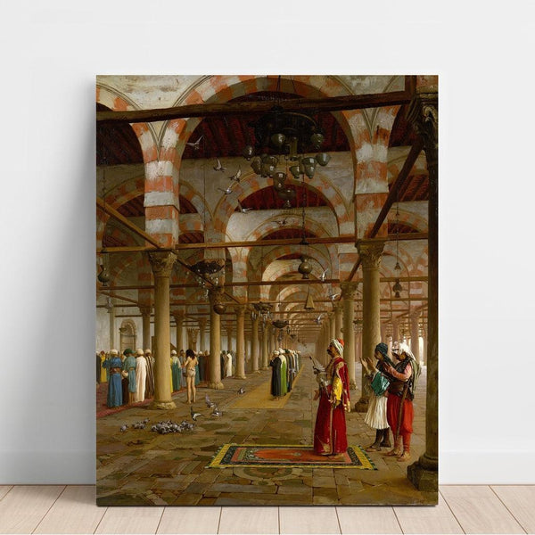 Reproduktion av målningen Bön i moskén - Jean-Léon Gérôme