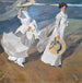 Promenad vid havskanten - Joaquín Sorolla — vy av konstverket