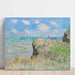 Reproduktion av målningen Promenad på klippkanten, Pourville av Claude Monet