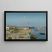 Längd: 60 cm, Höjd: 45 cm, Material: Olja på duk, Origin: Frankrike, År: 1880-tal, Konsttryck: L'entrée du port de Willemstad avec le Palais du Gouvernement - Prosper Crébassol — inramlat konstverk på väggen