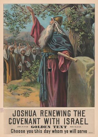 Providence Lith Co - Joshua renewing covenant with Israel.webp