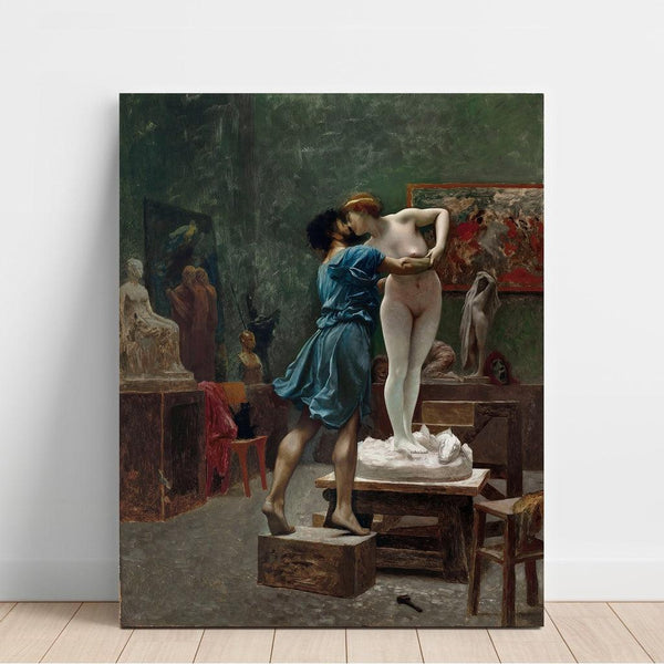 Reproduktion av målningen Pygmalion och Galatea, oljemålningsskiss - Jean-Léon Gérôme