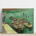 Reproduktion av målningen Quai med män som lossar sandbåtar - Vincent van Gogh