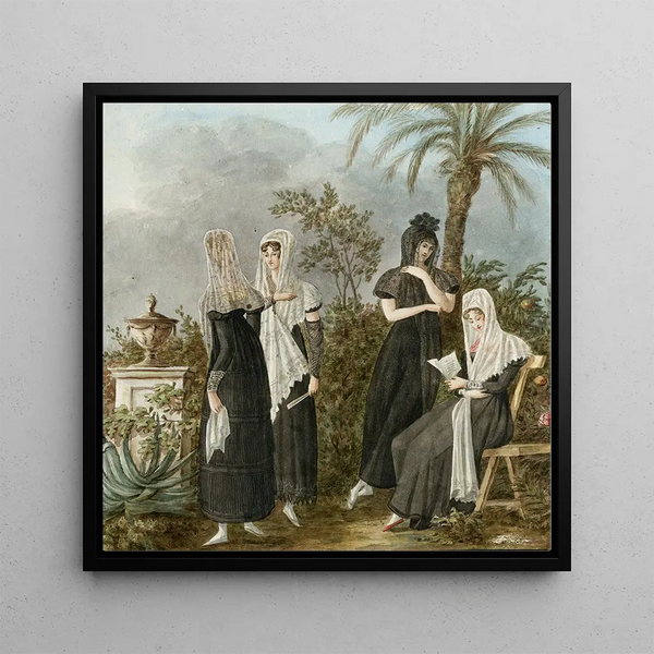 Otto Howen - Vier vrouwen in Spaanse klederdracht.webp