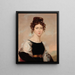 Portrait av Antonina Gepner född Czyszkowska 1813-1870, hustrur till konstnären - Rafał Hadziewicz — inramlat konstverk på väggen