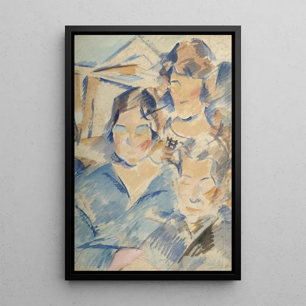 Carmen Pilar et la mère - Rafael Barradas — inramlat konstverk på väggen