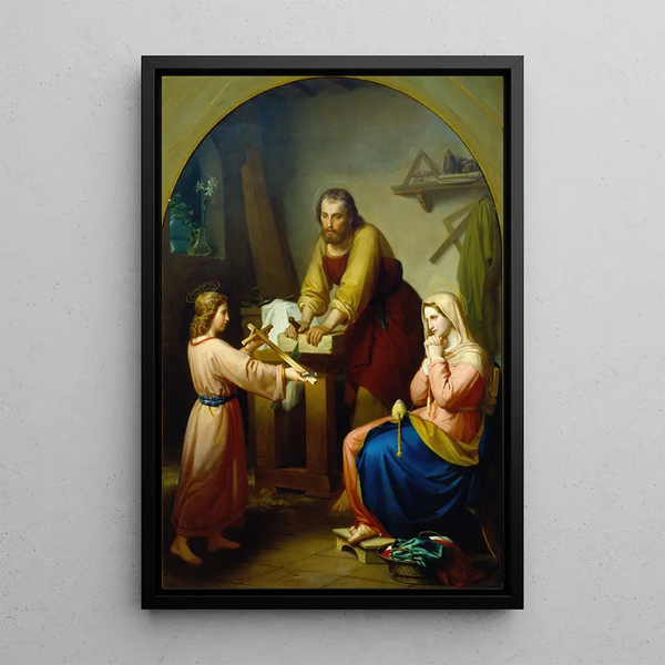 La Sainte Famille - Rafael Flores — inramlat konstverk på väggen