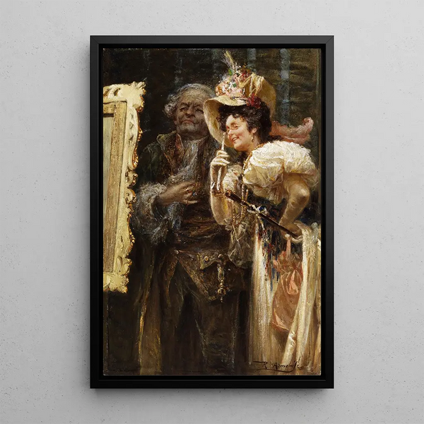 Peinture dans l'atelier de l'artiste - Raffaello Armenise — inramlat konstverk på väggen