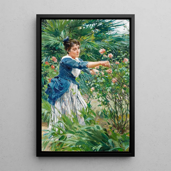 La taille des roses - Raffaello Sorbi — inramlat konstverk på väggen